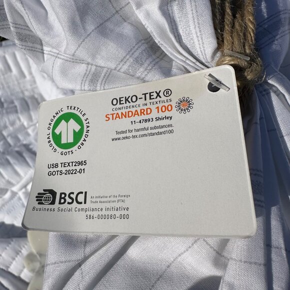 BLOSSOM HOME Organic Cotton Sheet Set Queen Grey Classic Plaid - Picture 7 of 15